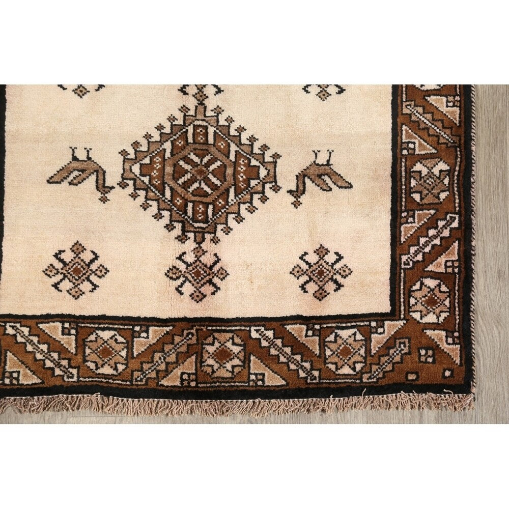 Gabbeh Shiraz Hand Knotted Wool Persian Modern Area Rug Tribal Carpet - 6'4" x 3'6"