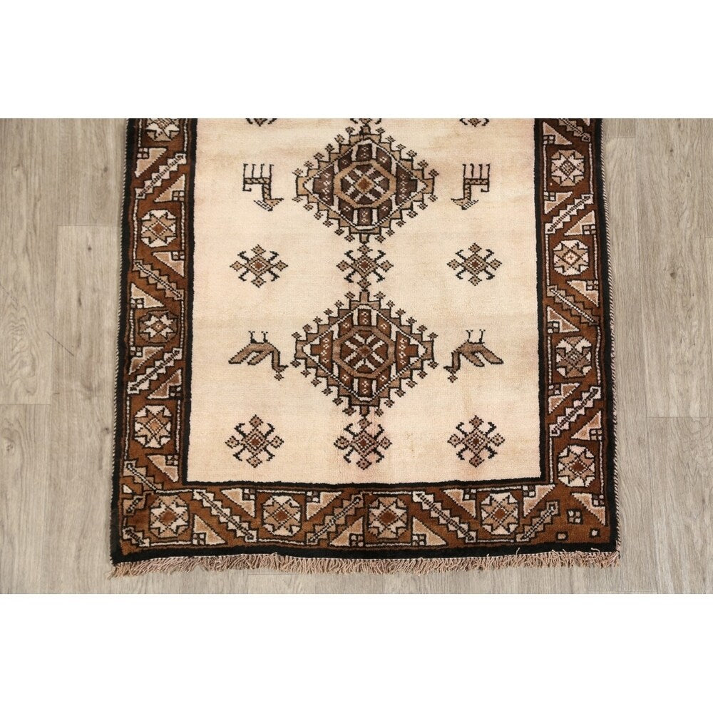 Gabbeh Shiraz Hand Knotted Wool Persian Modern Area Rug Tribal Carpet - 6'4" x 3'6"