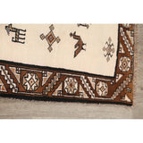Gabbeh Shiraz Hand Knotted Wool Persian Modern Area Rug Tribal Carpet - 6'4" x 3'6"