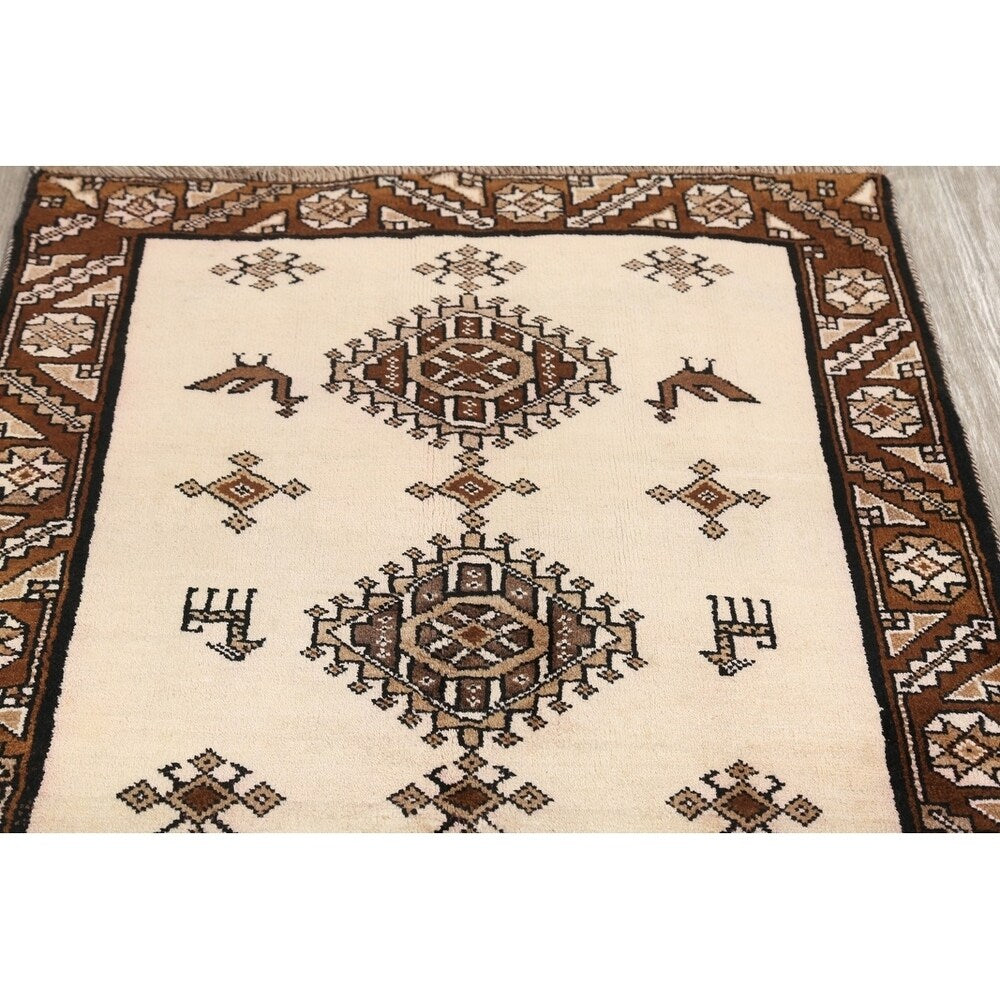 Gabbeh Shiraz Hand Knotted Wool Persian Modern Area Rug Tribal Carpet - 6'4" x 3'6"