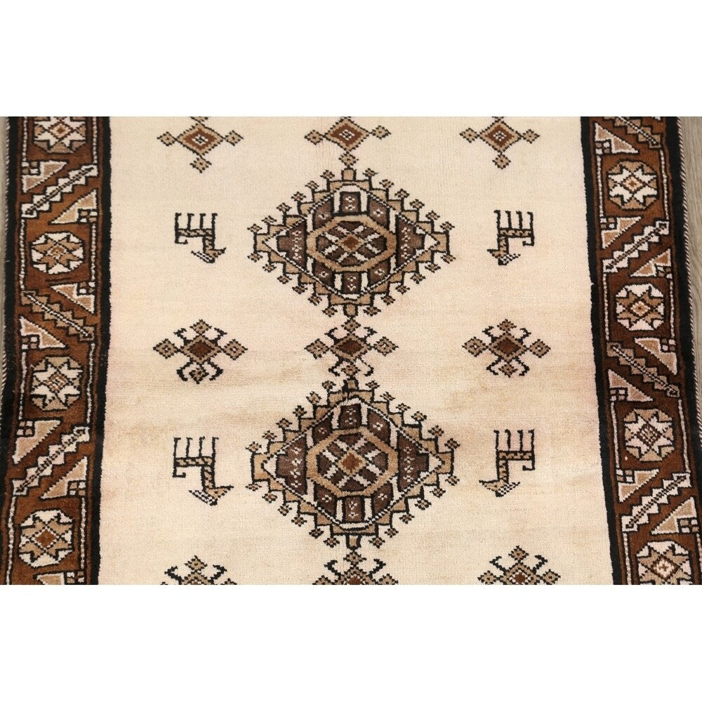 Gabbeh Shiraz Hand Knotted Wool Persian Modern Area Rug Tribal Carpet - 6'4" x 3'6"