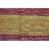 Gabbeh Shiraz Handmade Persian Modern Stripe Bordered Rug - 6'11" x 2'11" Runner