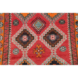 Gabbeh Shiraz Vintage Hand Knotted Wool Persian Area Rug Red - 7'6" x 3'11"