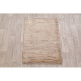 Gabbeh Zollanvari Contemporary Solid Striped Handmade Persian Area Rug - 3'11" x 2'11"