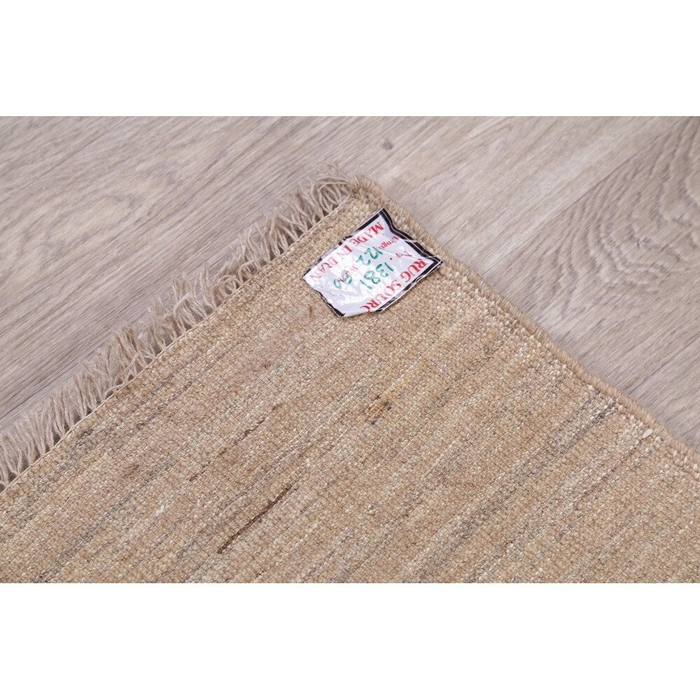 Gabbeh Zollanvari Contemporary Solid Striped Handmade Persian Area Rug - 3'11" x 2'11"
