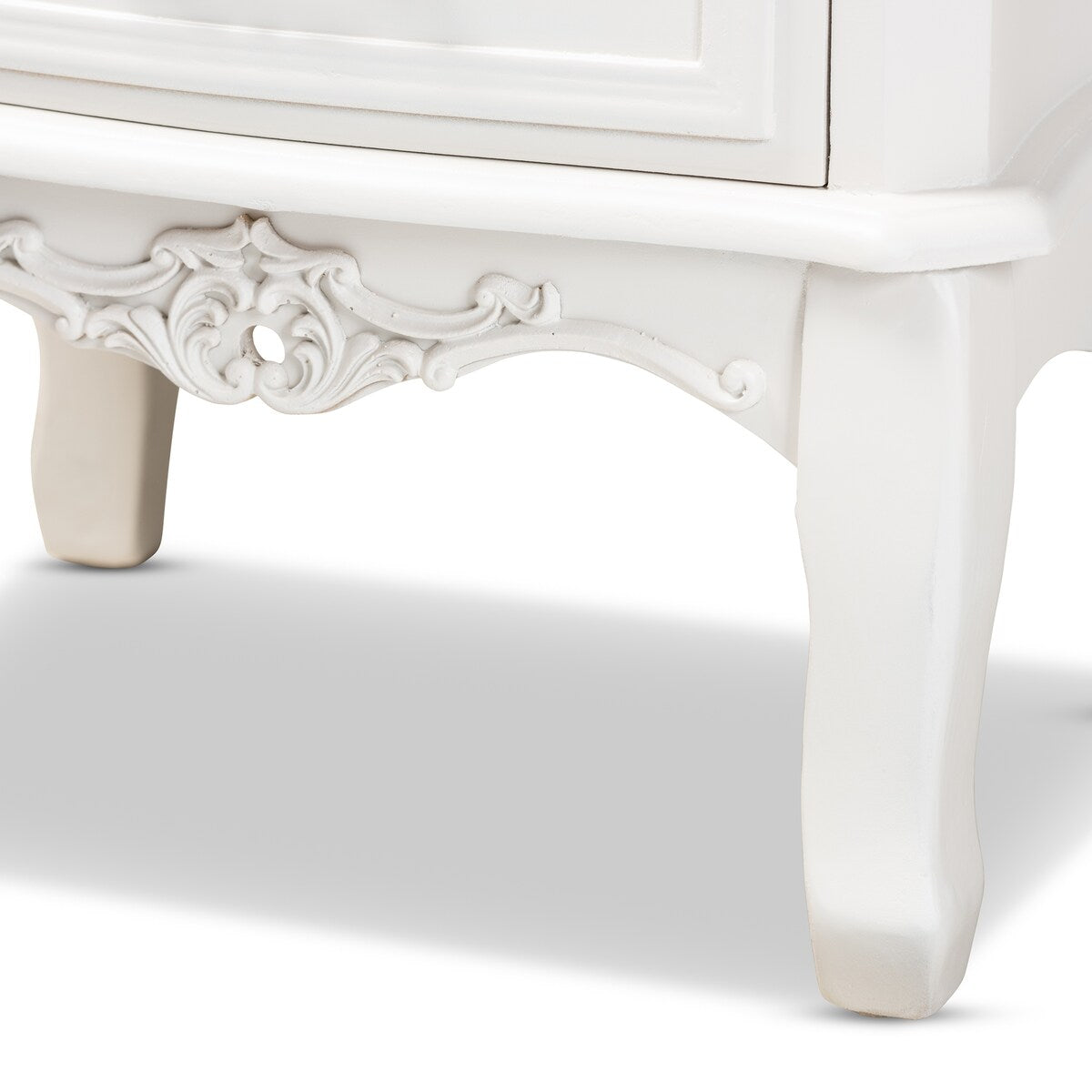 Gabrielle Traditional French Country Provincial White-Finished 3-Drawer Wood Nightstand