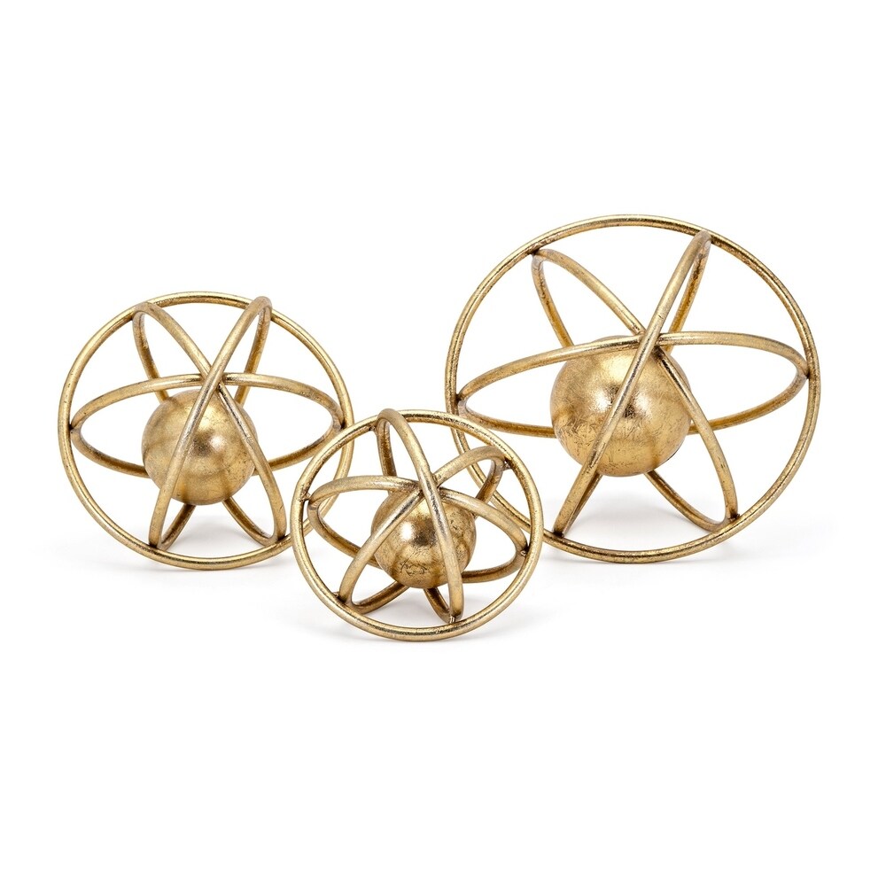 Galaxy Gold Metallic Decorative Balls (Set of 3)