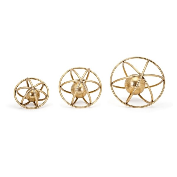 Galaxy Gold Metallic Decorative Balls (Set of 3)
