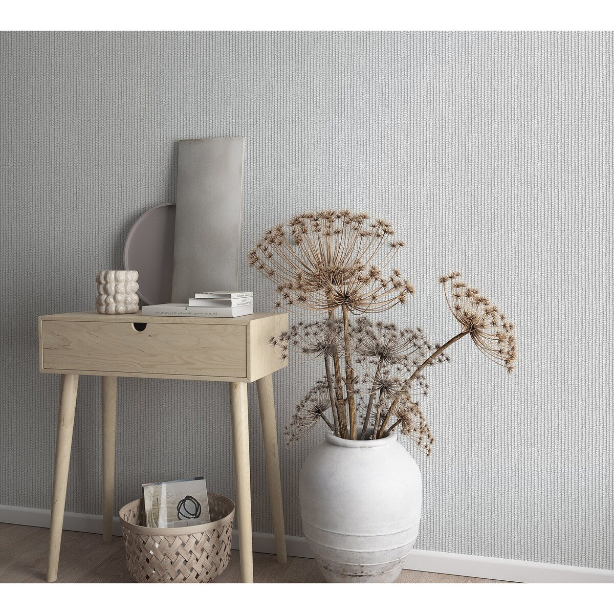 Galerie Wallcoverings Flora Rope Weave Vinyl on Non-woven Matte Wallpaper Roll