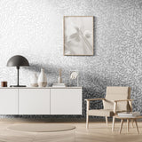 Galerie Wallcoverings Leafy Scroll Damask Vinyl on Non-woven Metallic Wallpaper Roll