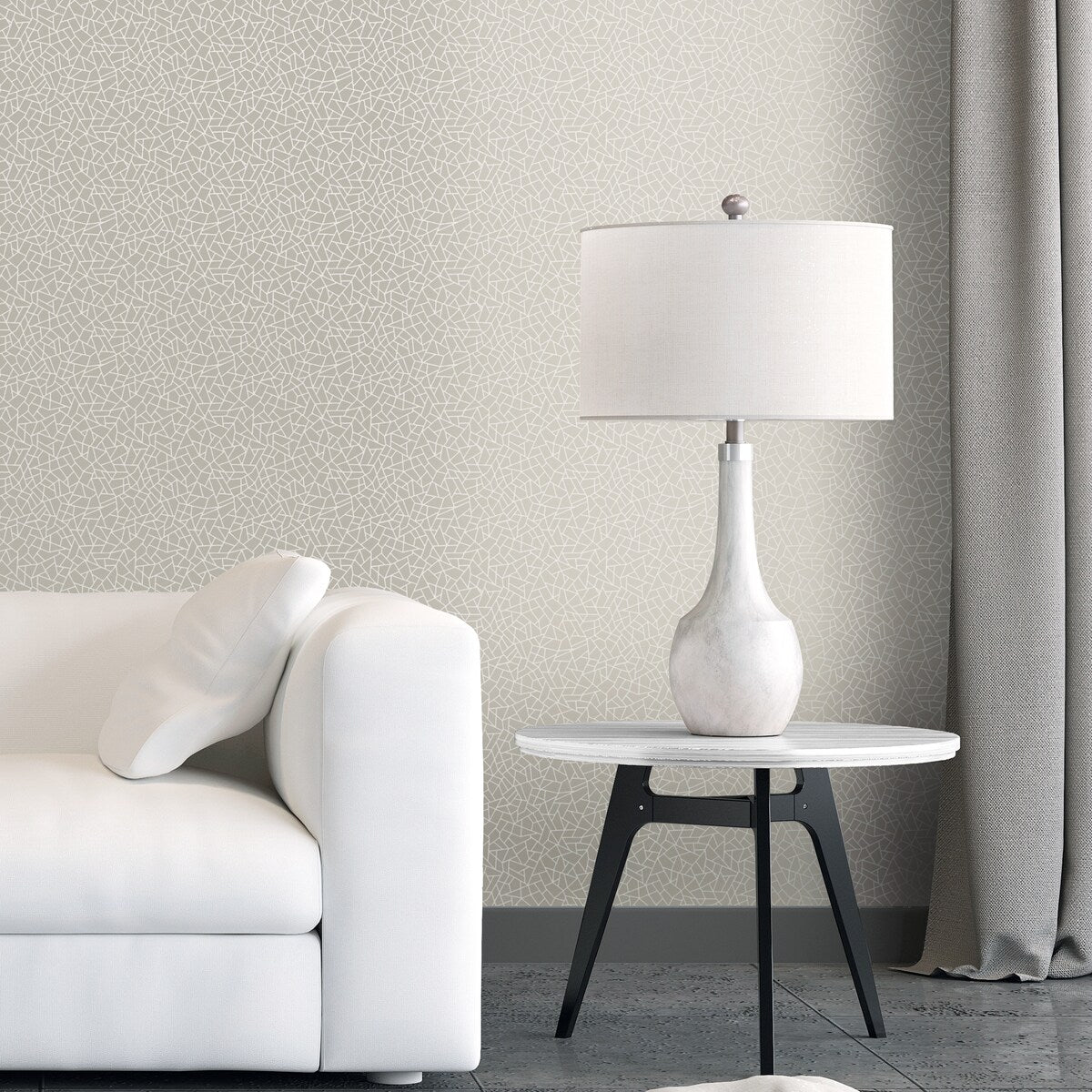 Galerie Wallcoverings Metallic FX Crazed Geometric Non-woven Metallic Finish Wallpaper Roll
