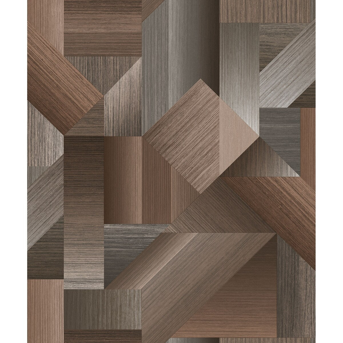 Galerie Wallcoverings TexStyle Collection Geometric Shape Shifter Non-woven Metallic Wallpaper Roll