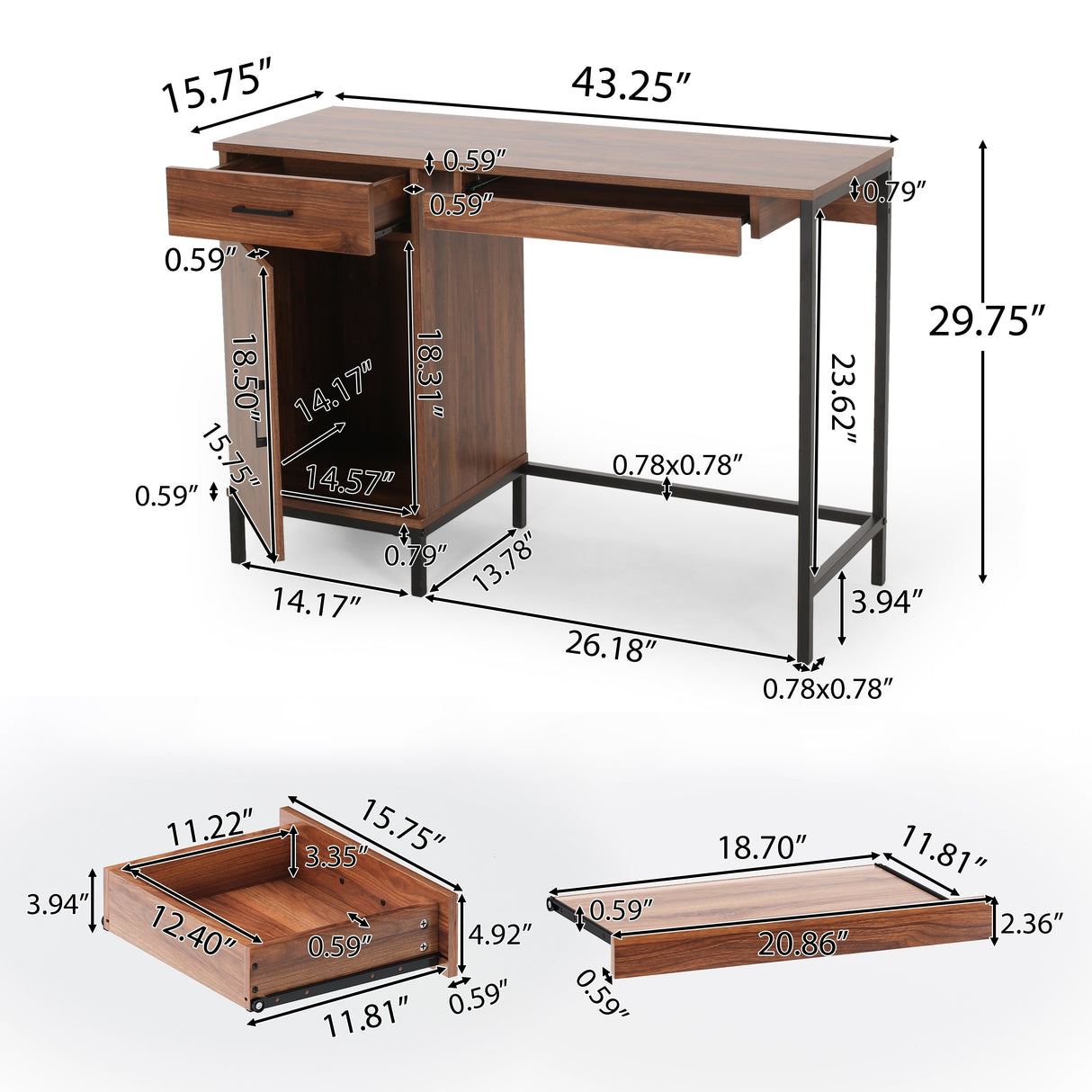 Gallaudet Faux Wood Computer Desk by Christopher Knight Home
