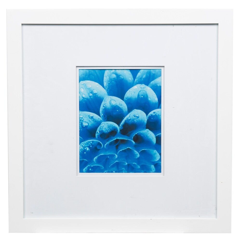 Gallery 18X18 Wide White Double Mat to 8x10 Picture Frame