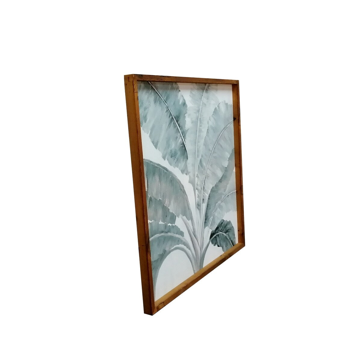 Gallery 57 Soft Palms 29x29 In Wood Framed Canvas Wall Art