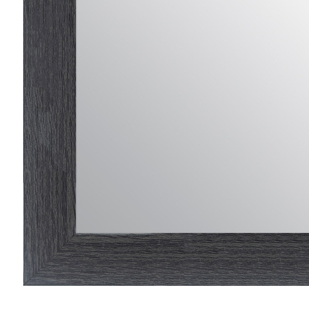 Gallery Solutions 16x57 Framed Floor Free Standing Mirror with Easel - 16" x 57"