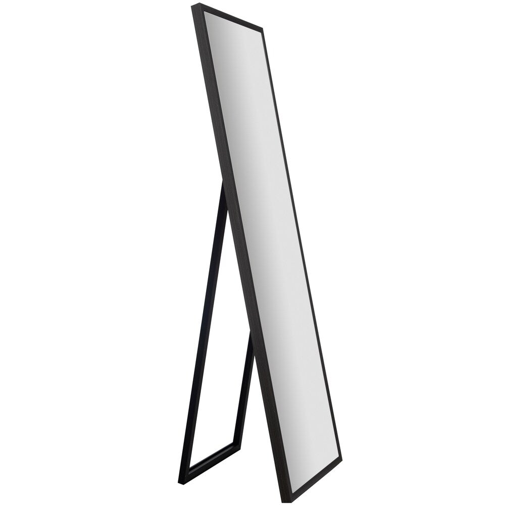Gallery Solutions 16x57 Framed Floor Free Standing Mirror with Easel - 16" x 57"