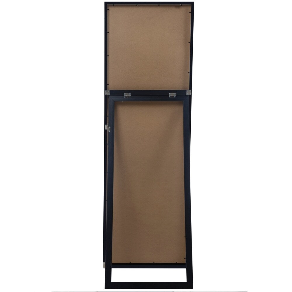 Gallery Solutions 16x57 Framed Floor Free Standing Mirror with Easel - 16" x 57"