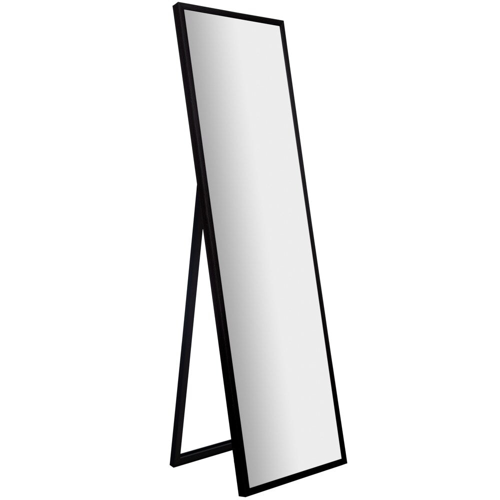 Gallery Solutions 16x57 Framed Floor Free Standing Mirror with Easel - 16" x 57"