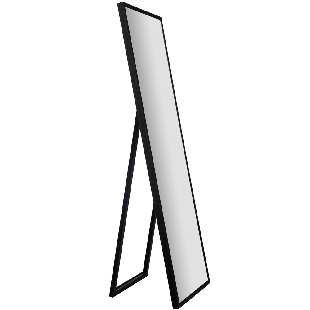 Gallery Solutions 16x57 Framed Floor Free Standing Mirror with Easel - 16" x 57"