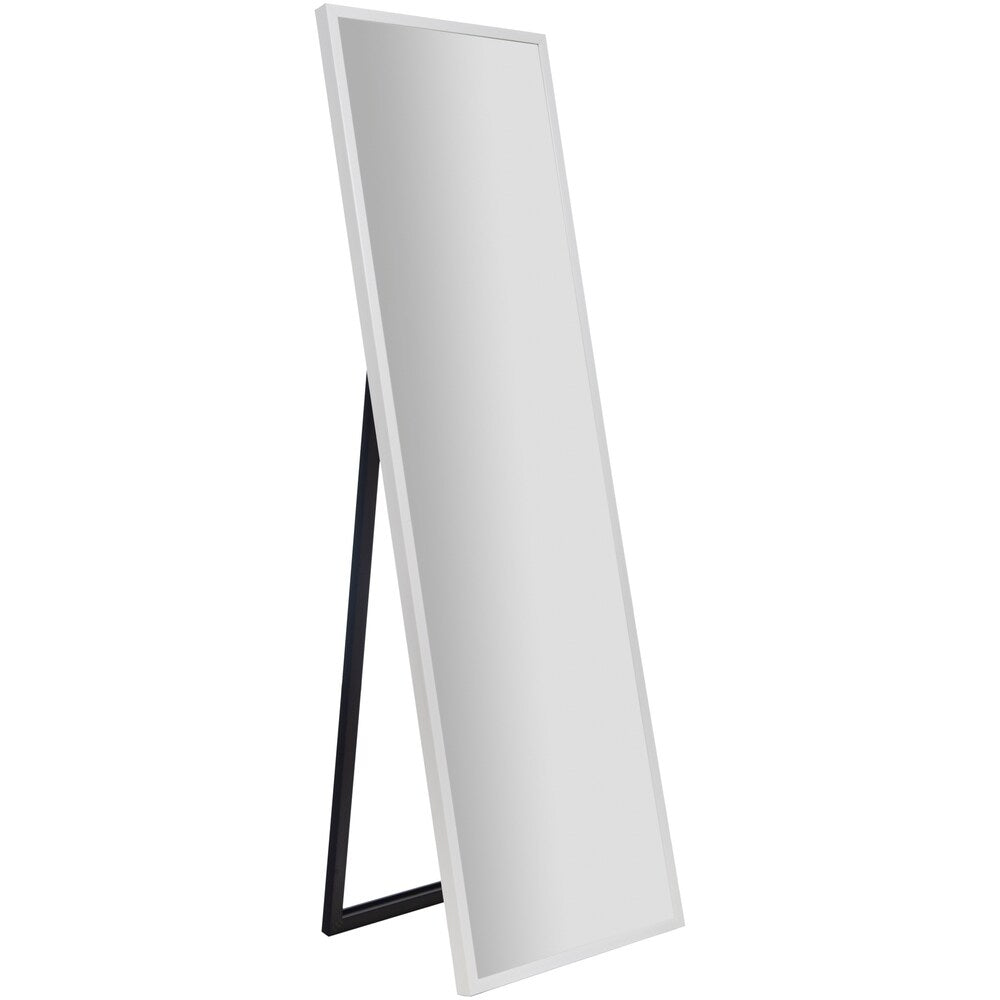 Gallery Solutions 16x57 Framed Floor Free Standing Mirror with Easel - 16" x 57"