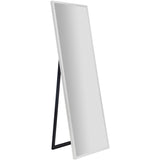 Gallery Solutions 16x57 Framed Floor Free Standing Mirror with Easel - 16" x 57"