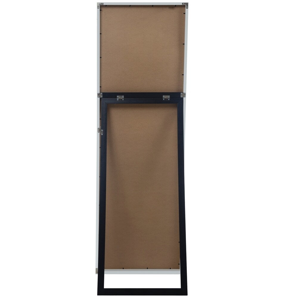 Gallery Solutions 16x57 Framed Floor Free Standing Mirror with Easel - 16" x 57"