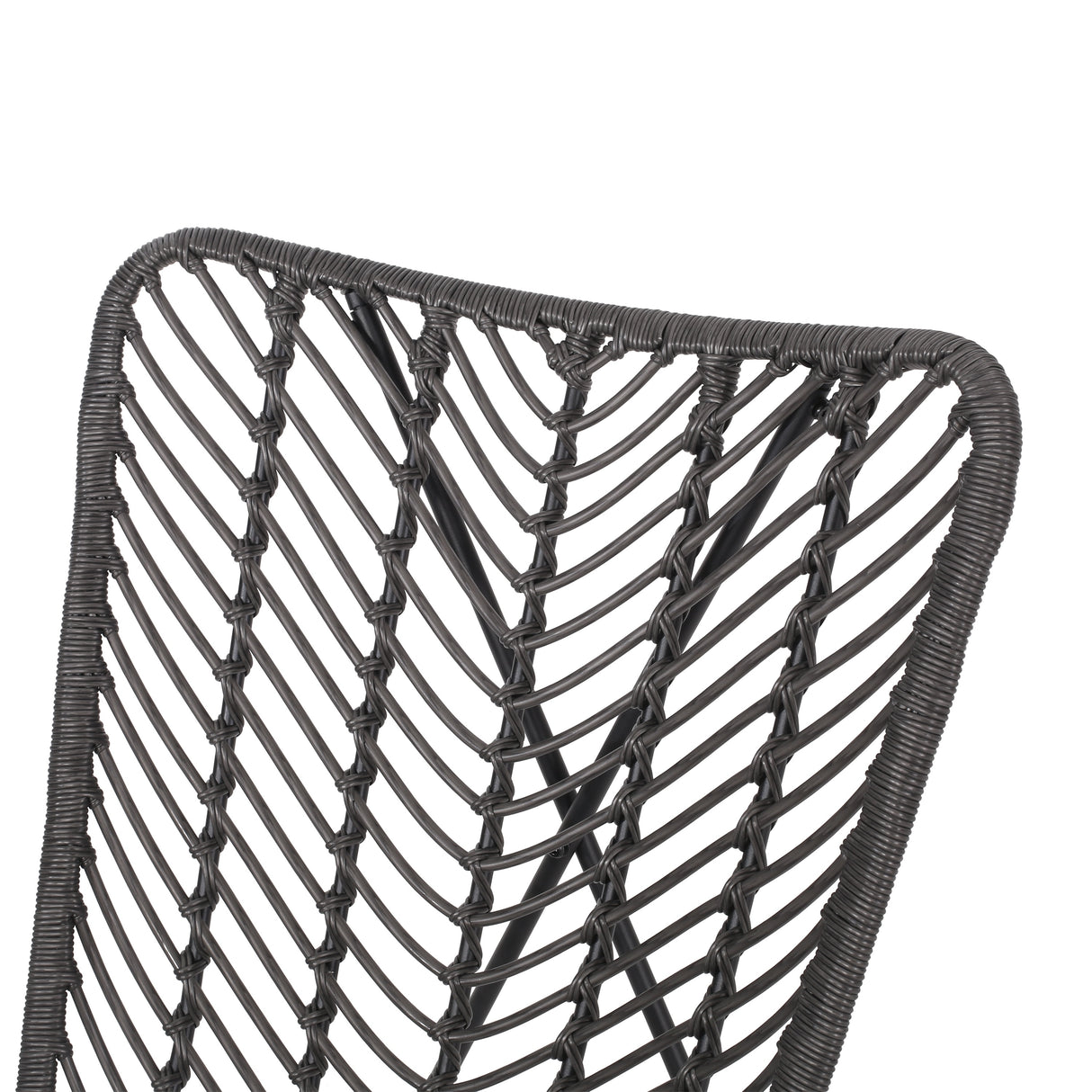 Galtin Outdoor Wicker and Iron Accent Chairs (Set of 2) by Christopher Knight Home