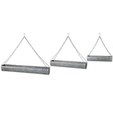 Galvanized Hanging Planter set/3.