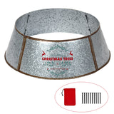 Galvanized Metal Christmas Tree Collar 30 Inch Diameter Base
