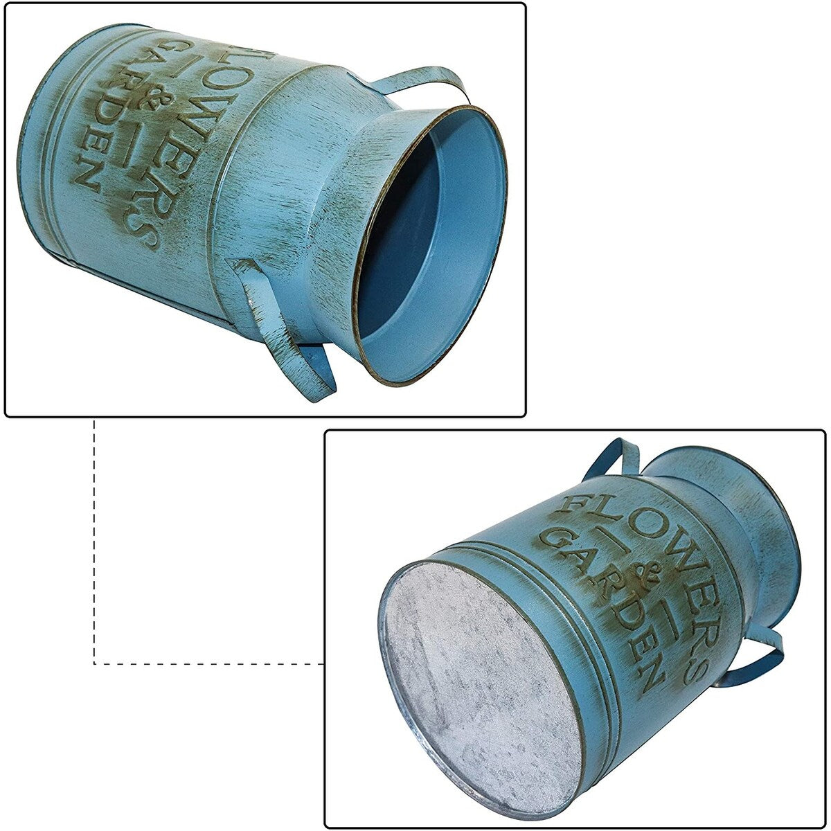 Galvanized Vases for Decor Flowers Milk Can Rustic Decor