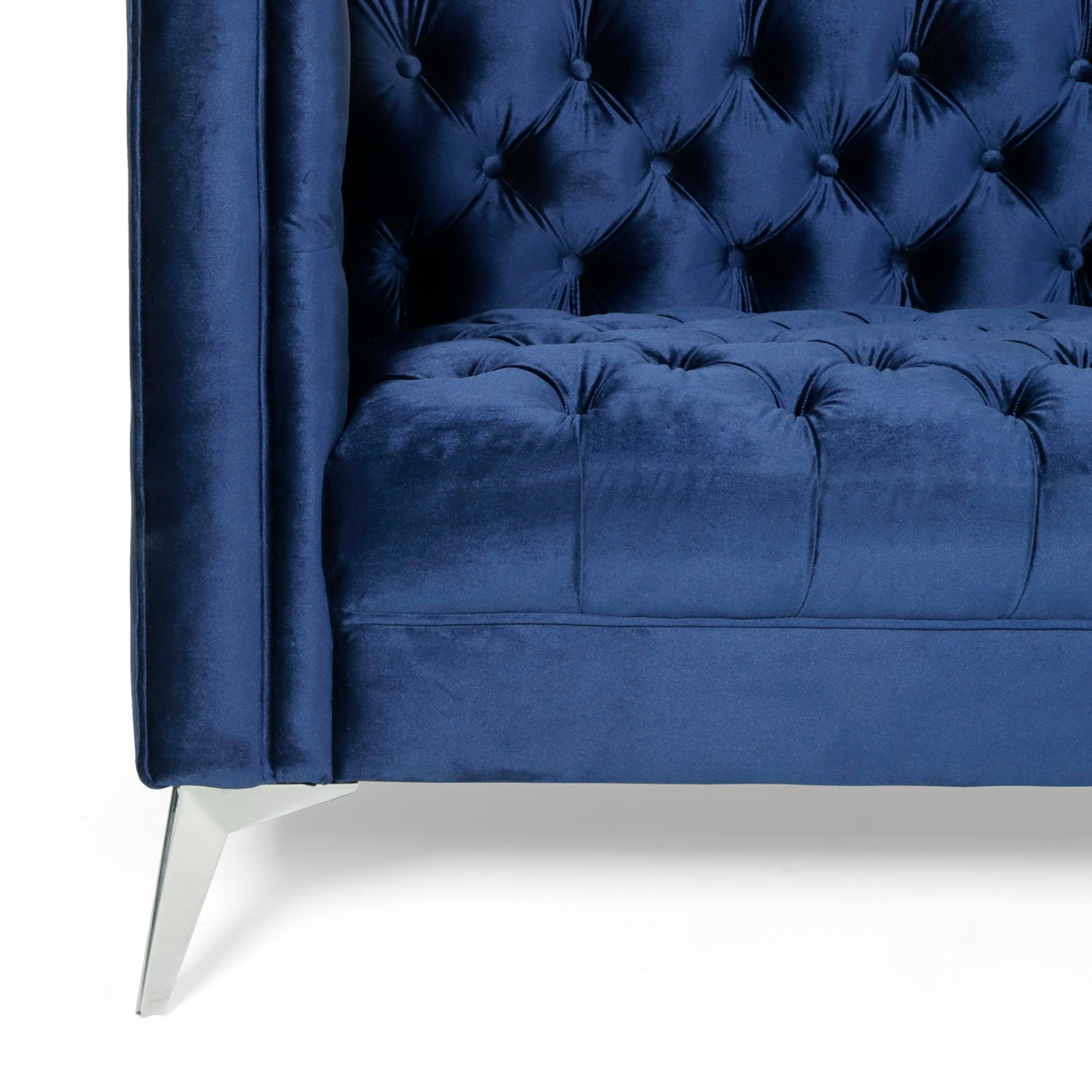 Galvin Tufted Velvet 3-seat Sofa by Christopher Knight Home - 88.00" W x 32.00" L x 30.00" H