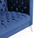 Galvin Tufted Velvet 3-seat Sofa by Christopher Knight Home - 88.00" W x 32.00" L x 30.00" H