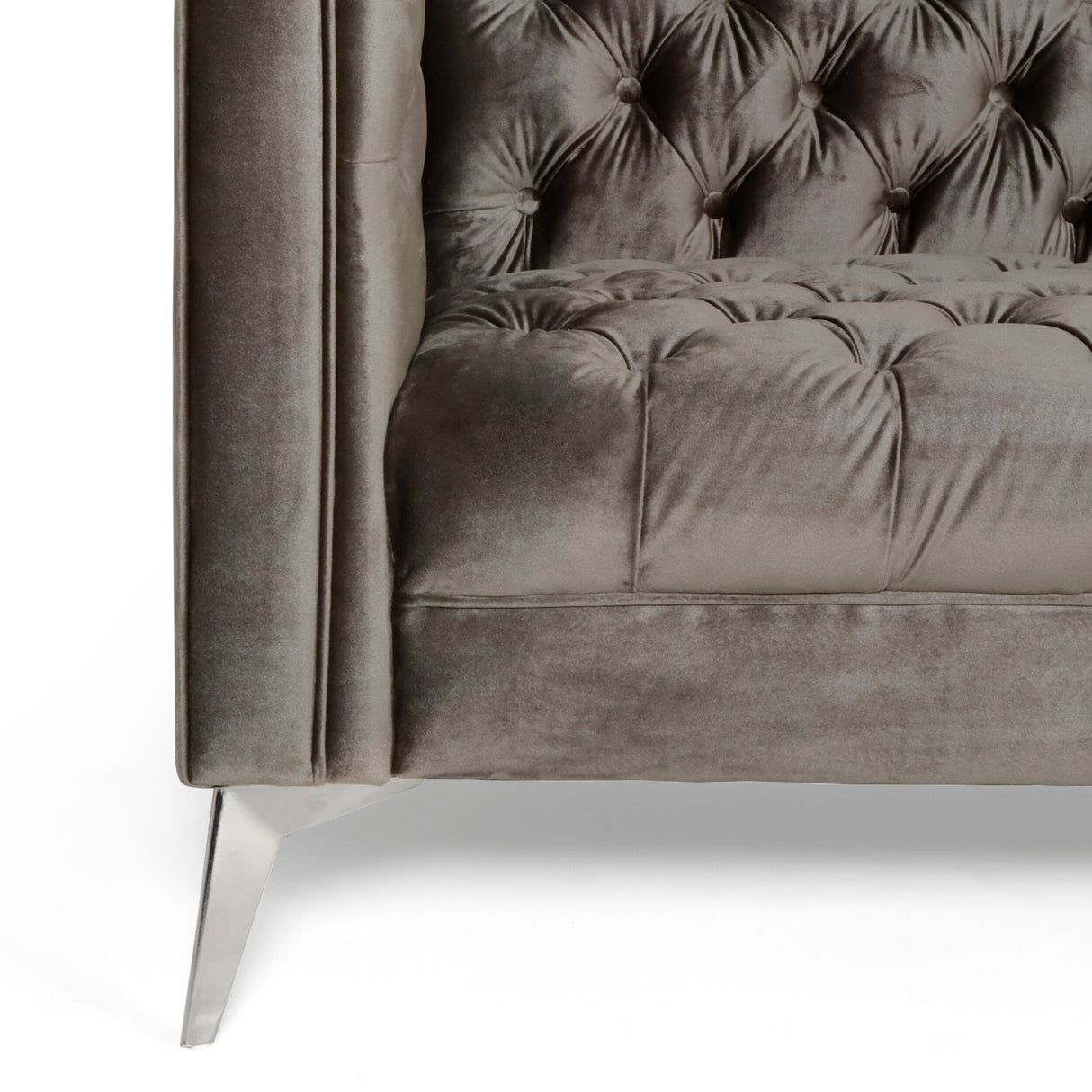 Galvin Tufted Velvet 3-seat Sofa by Christopher Knight Home - 88.00" W x 32.00" L x 30.00" H