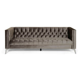 Galvin Tufted Velvet 3-seat Sofa by Christopher Knight Home - 88.00" W x 32.00" L x 30.00" H