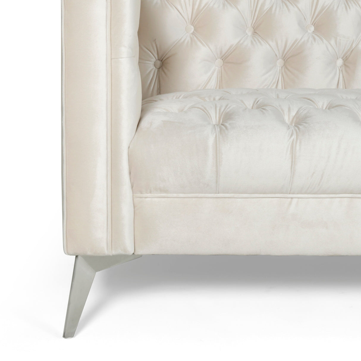 Galvin Tufted Velvet 3-seat Sofa by Christopher Knight Home - 88.00" W x 32.00" L x 30.00" H