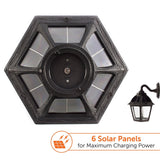 Gama Sonic Polaris 2-Light Black Aluminum Solar LED Outdoor Post Light