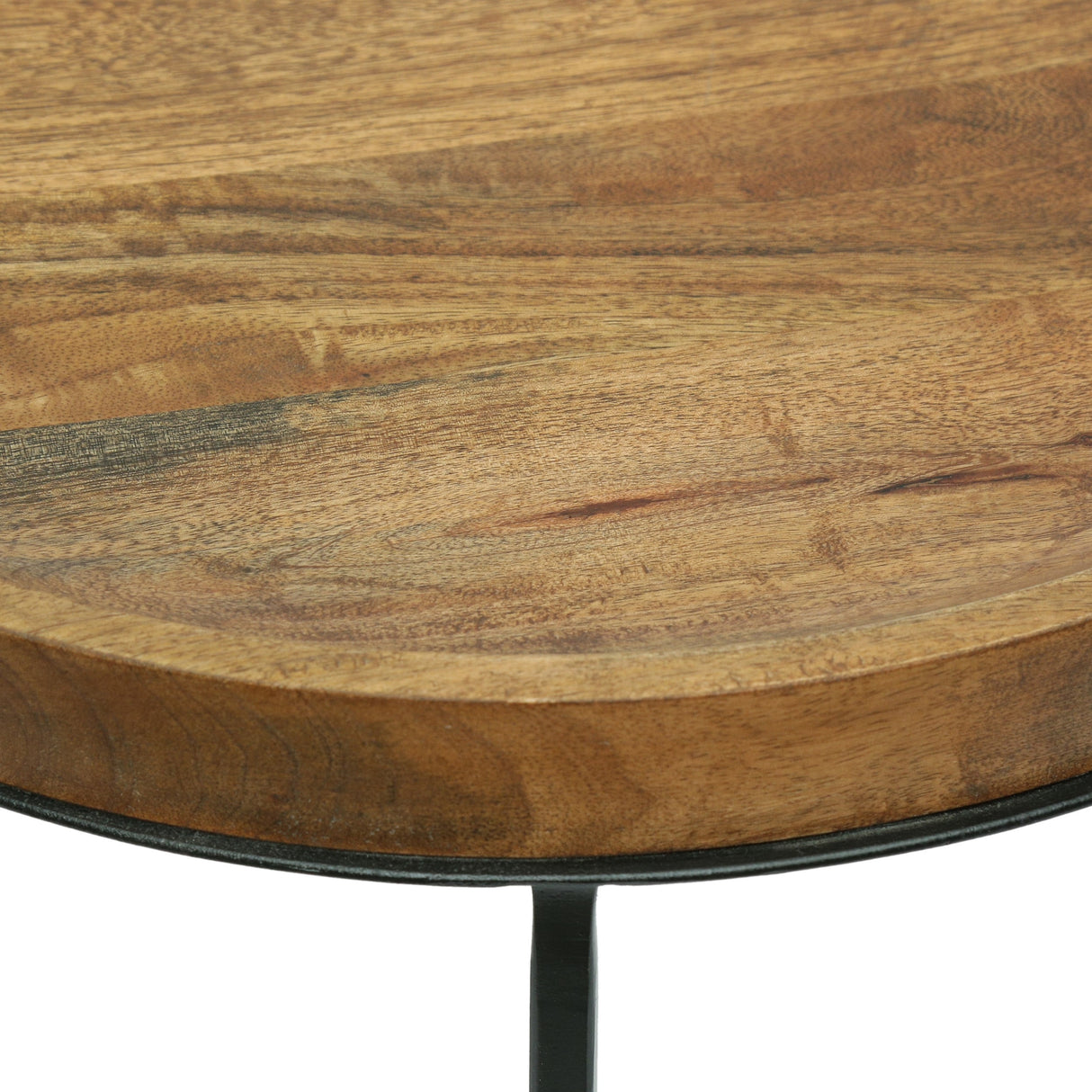 Gambier Modern Industrial Handcrafted Mango Wood Nested Side Tables (Set of 3) by Christopher Knight Home