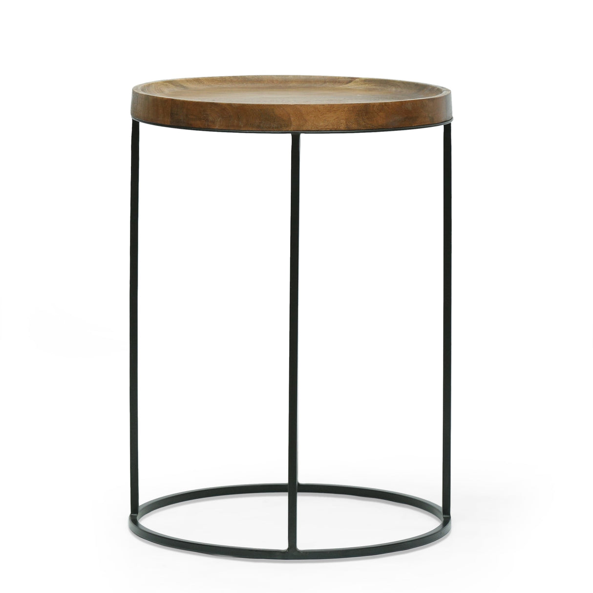 Gambier Modern Industrial Handcrafted Mango Wood Nested Side Tables (Set of 3) by Christopher Knight Home