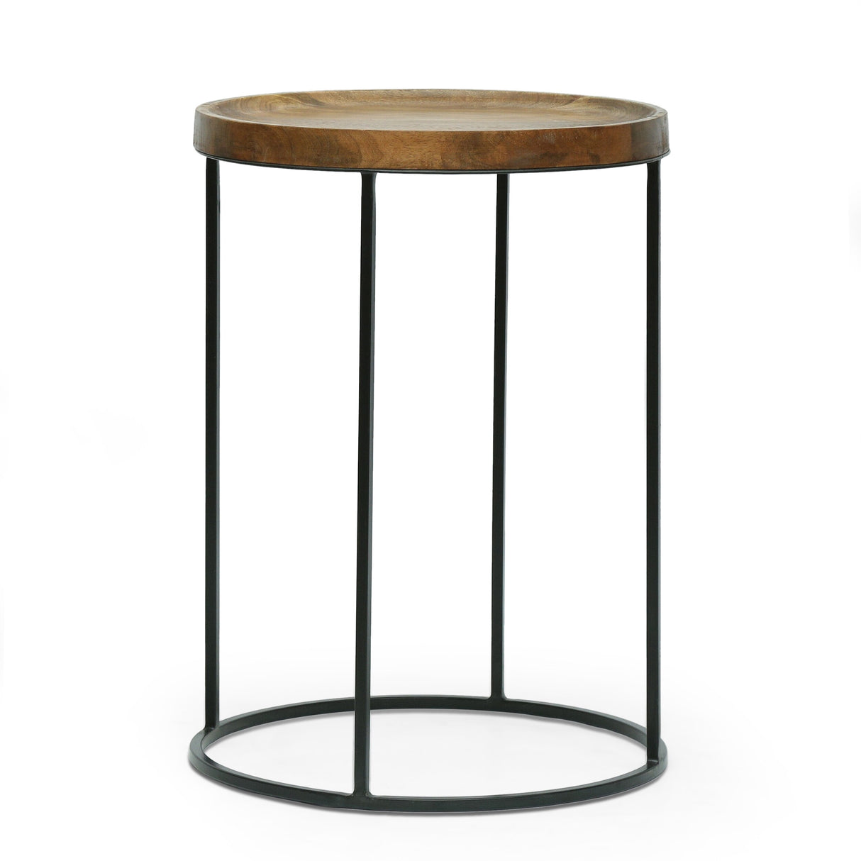 Gambier Modern Industrial Handcrafted Mango Wood Nested Side Tables (Set of 3) by Christopher Knight Home