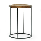 Gambier Modern Industrial Handcrafted Mango Wood Nested Side Tables (Set of 3) by Christopher Knight Home