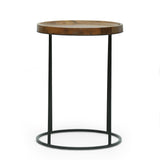 Gambier Modern Industrial Handcrafted Mango Wood Nested Side Tables (Set of 3) by Christopher Knight Home