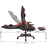 Gaming Chair with Swivel & Lumbar Support Adjustable Height
