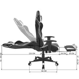 Gaming Chair with Swivel & Lumbar Support Adjustable Height
