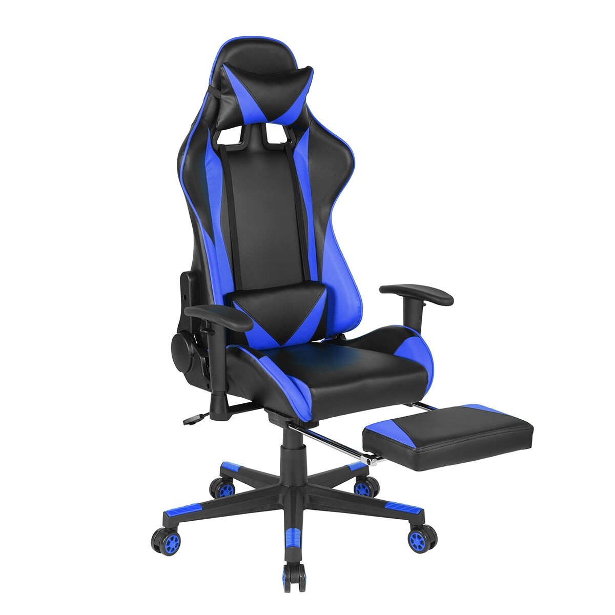 Gaming Chair with Swivel & Lumbar Support Adjustable Height