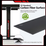 Gaming Desk 55 Inch, T- Shaped Carbon Fiber Surface Computer Desk