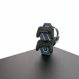 Gaming Desk, Z-Shaped Professional E-Sport Gamer Workstation with LED Lights & Large Carbon Fiber Surface, Ergonomic PC Gaming