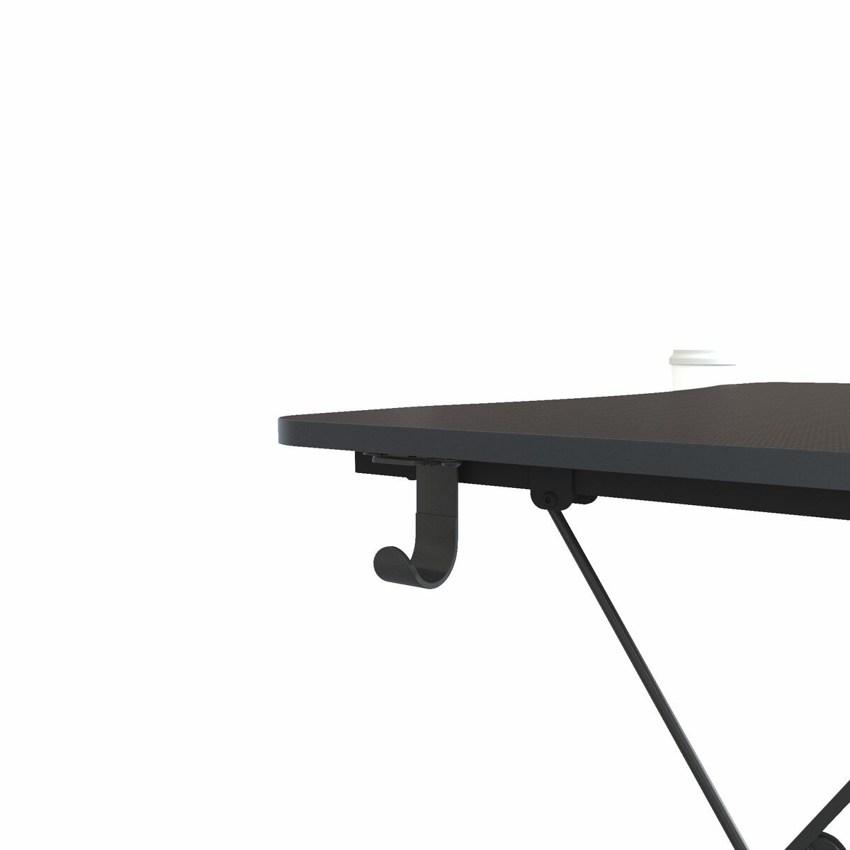 Gaming Desk, Z-Shaped Professional E-Sport Gamer Workstation with LED Lights & Large Carbon Fiber Surface, Ergonomic PC Gaming