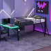 Gaming Mid Loft Bed with Desk