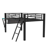 Gaming Mid Loft Bed with Desk